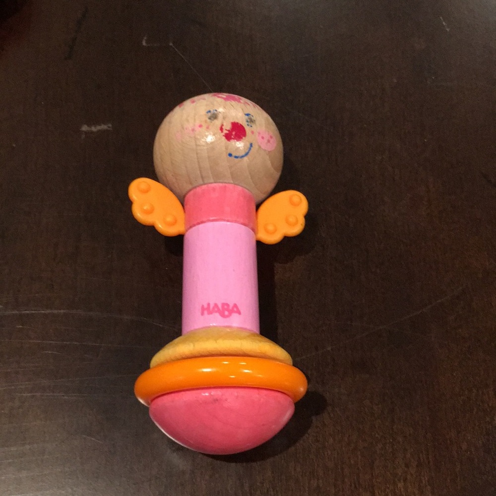 HABA Wooden clutching toys.